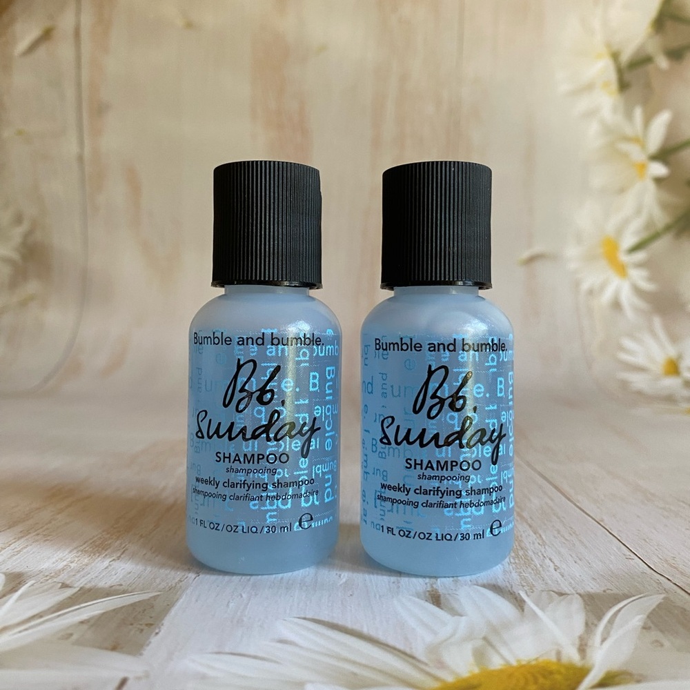 2x Bumble and Bumble Sunday Weekly Clarifying Shampoo, Travel Size 1 oz/30ml Ea